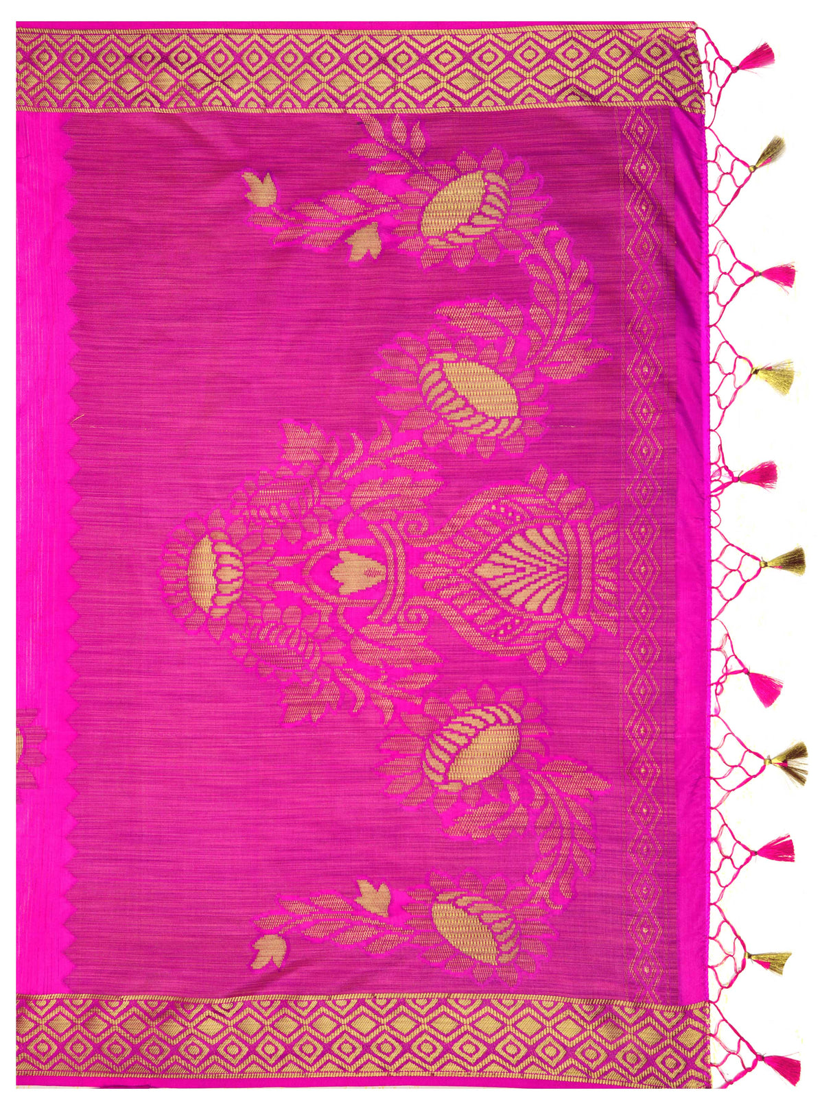 Mimosa Womens Art Silk Saree Kanjivaram Pink Color