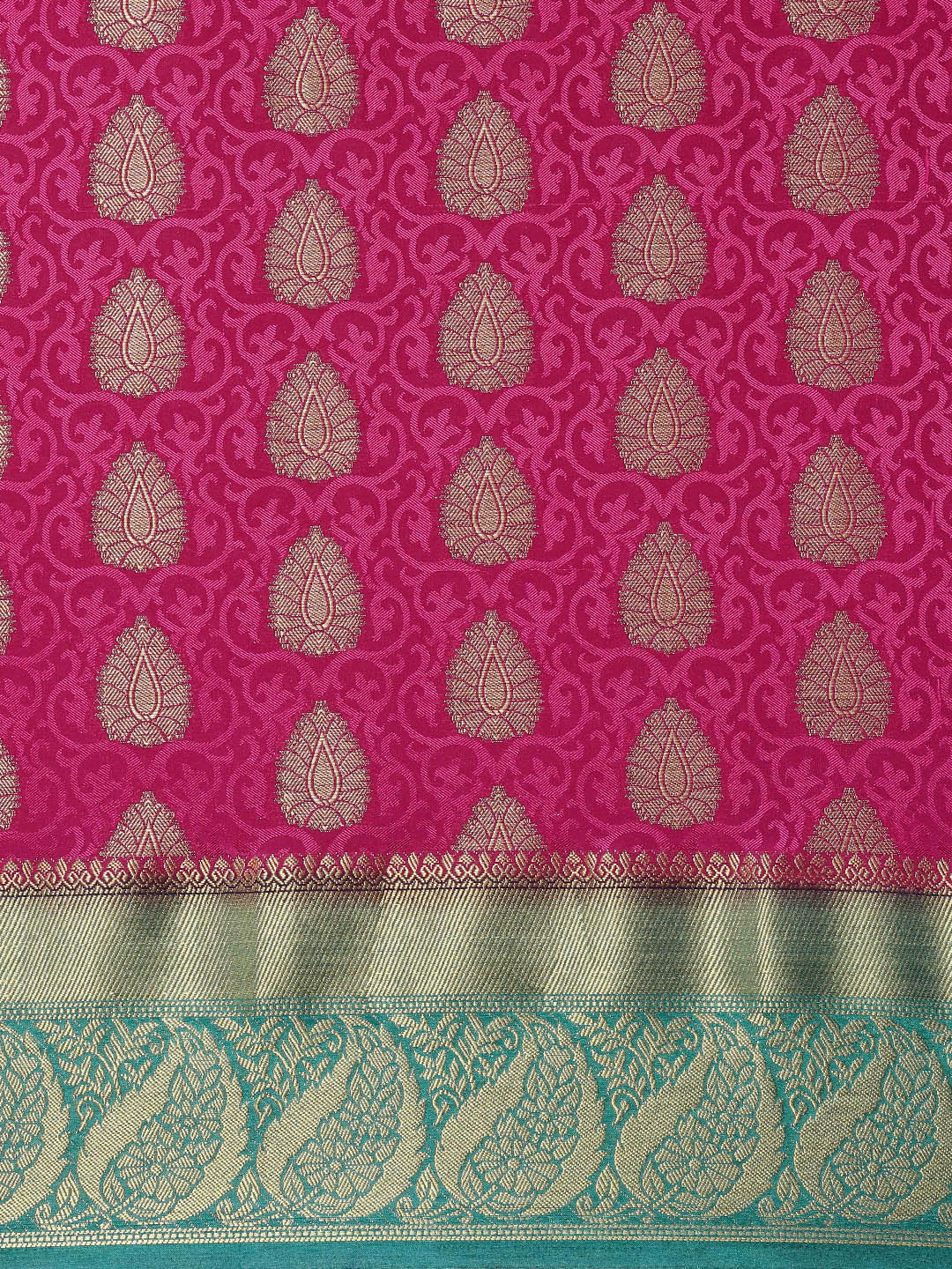 Mimosa Womens Art Silk Saree Kanjivaram Rani Color