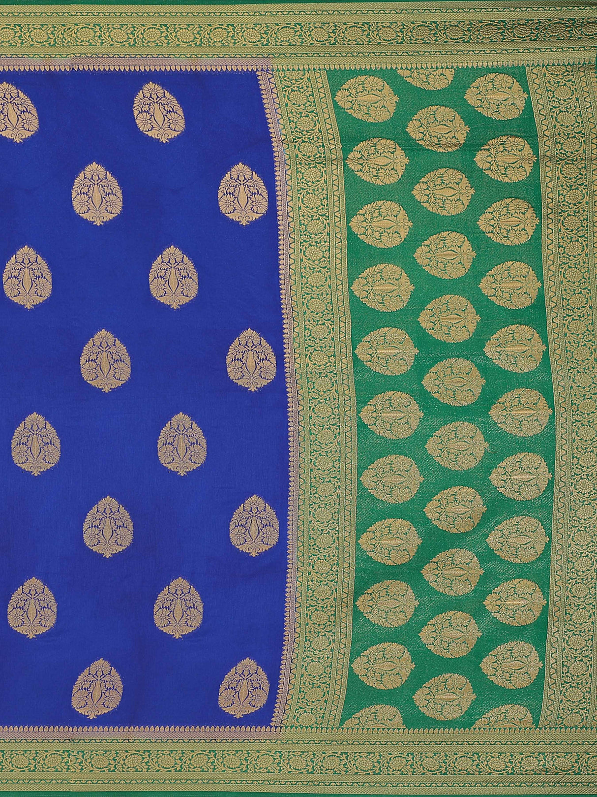 Mimosa Womens Art Silk Saree Kanjivaram Royal Blue Color