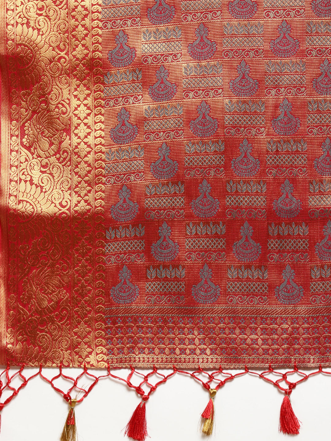 Mimosa Womens Art Silk Saree Kanjivaram Navy Blue Color