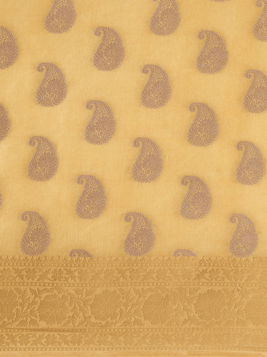 Mimosa Womens Art Silk Saree Kanjivaram Chiku Color