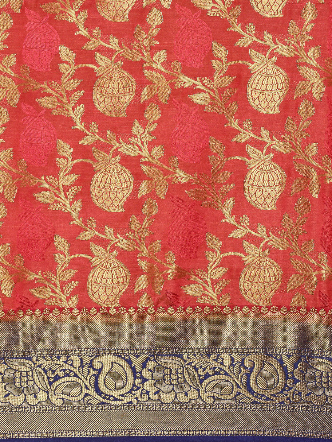 Mimosa Womens Art Silk Saree Kanjivaram Maroon Color