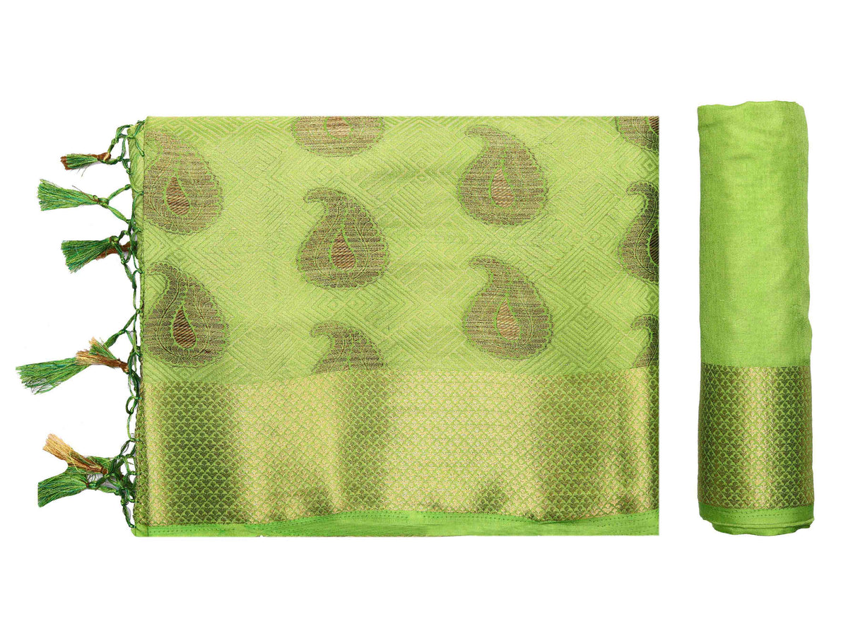 Mimosa Womens Art Silk Saree Kanjivaram Liril Color