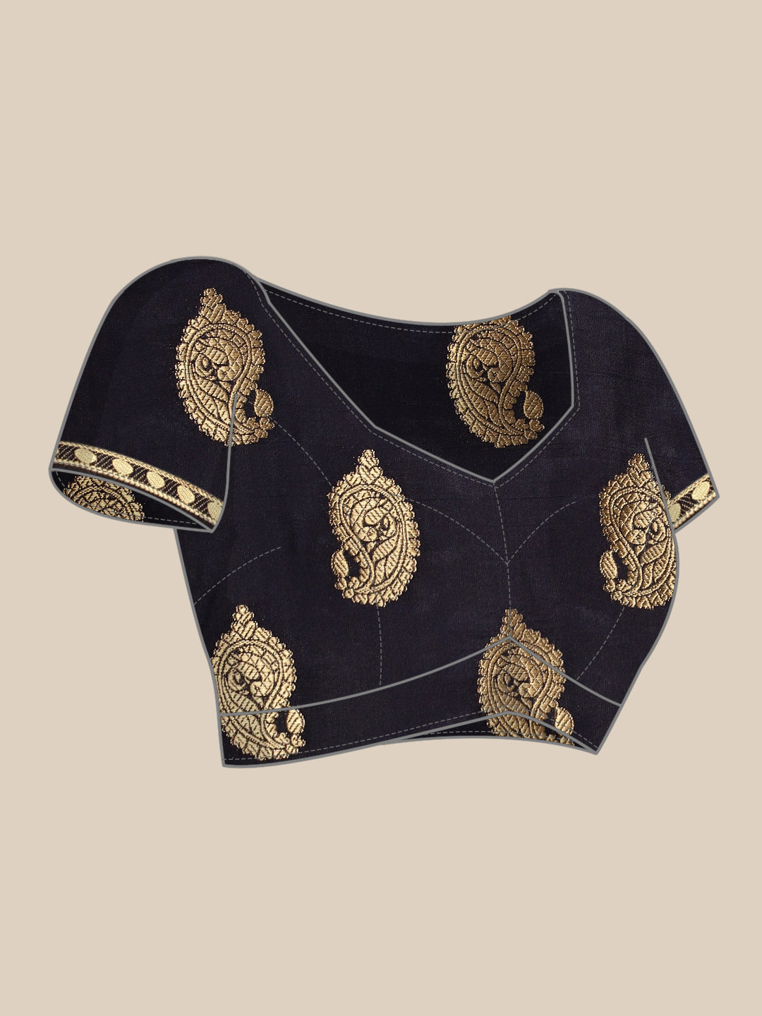 Mimosa Womens Art Silk Saree Kanjivaram Peach Color