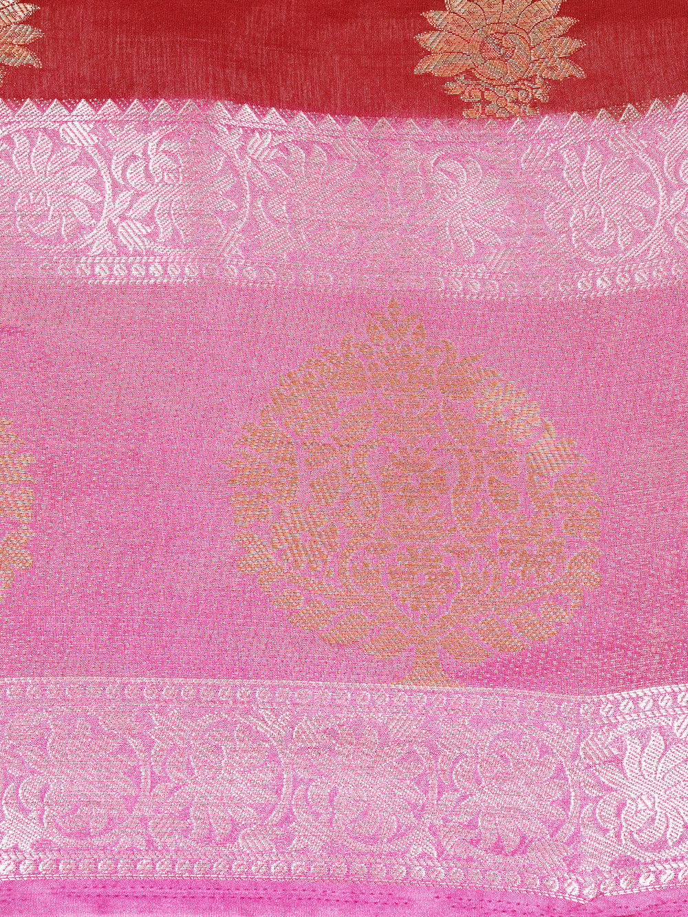 Mimosa Womens Art Silk Saree Kanjivaram Maroon Color