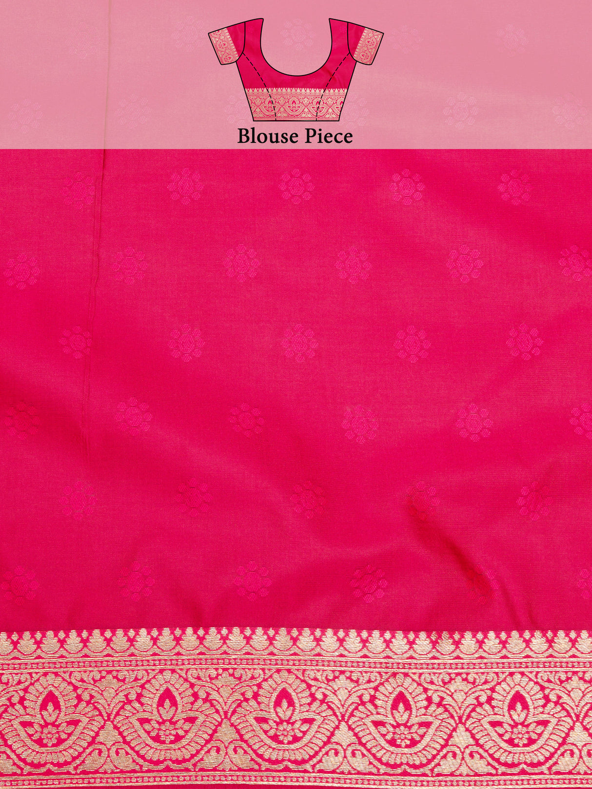 Mimosa Women's Woven Design Patola Style Art Silk Saree With Blouse Piece : SA00001343PNKFREE