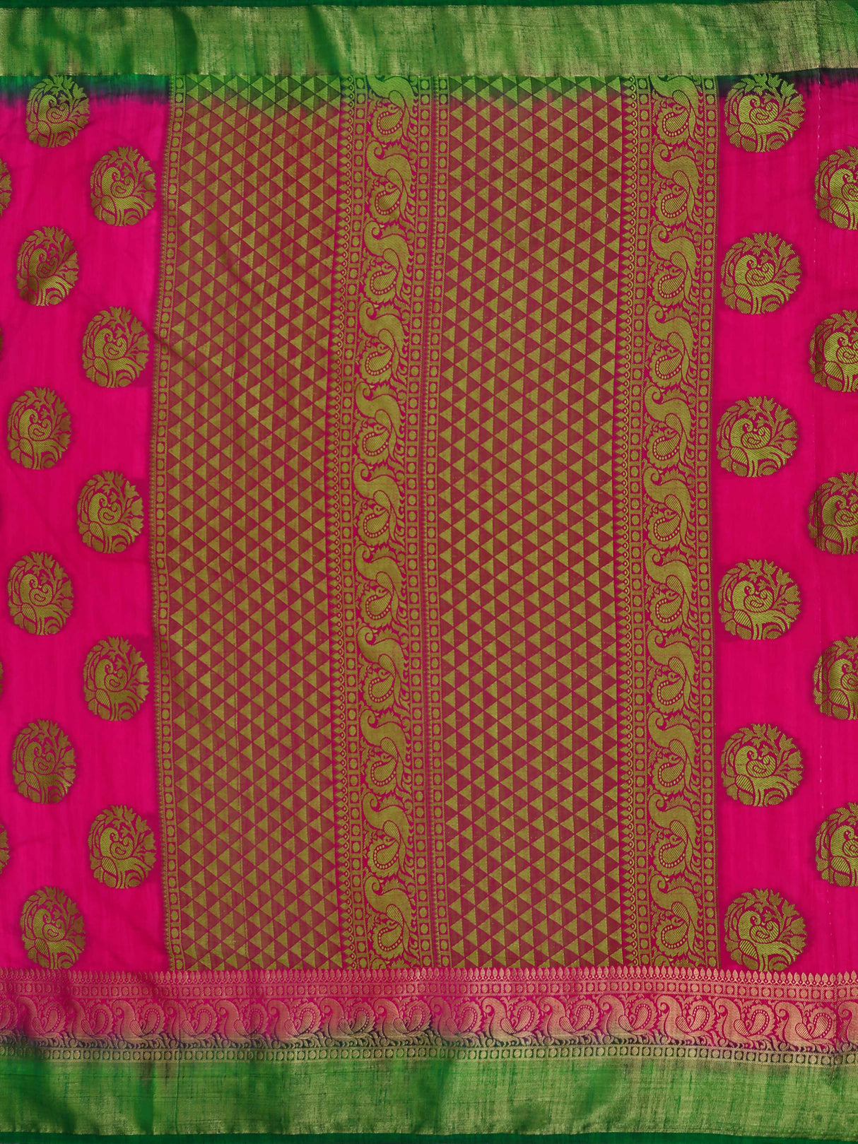 Mimosa Womens Art Silk Saree Kanjivaram Strawberry Color