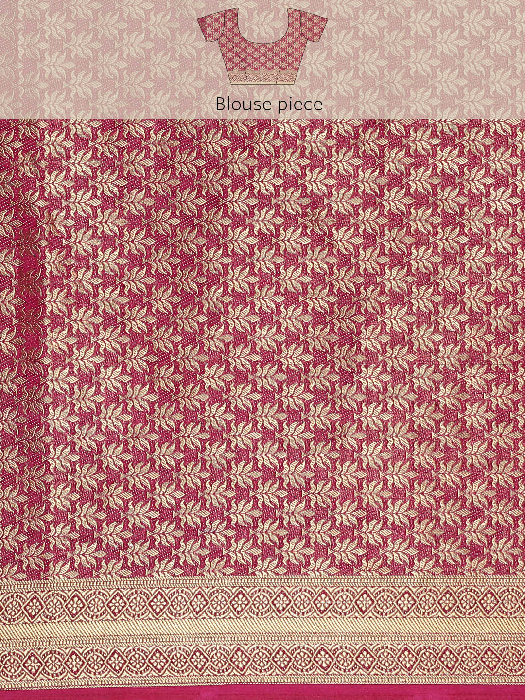 Mimosa Womens Art Silk Saree Kanjivaram Peach Color