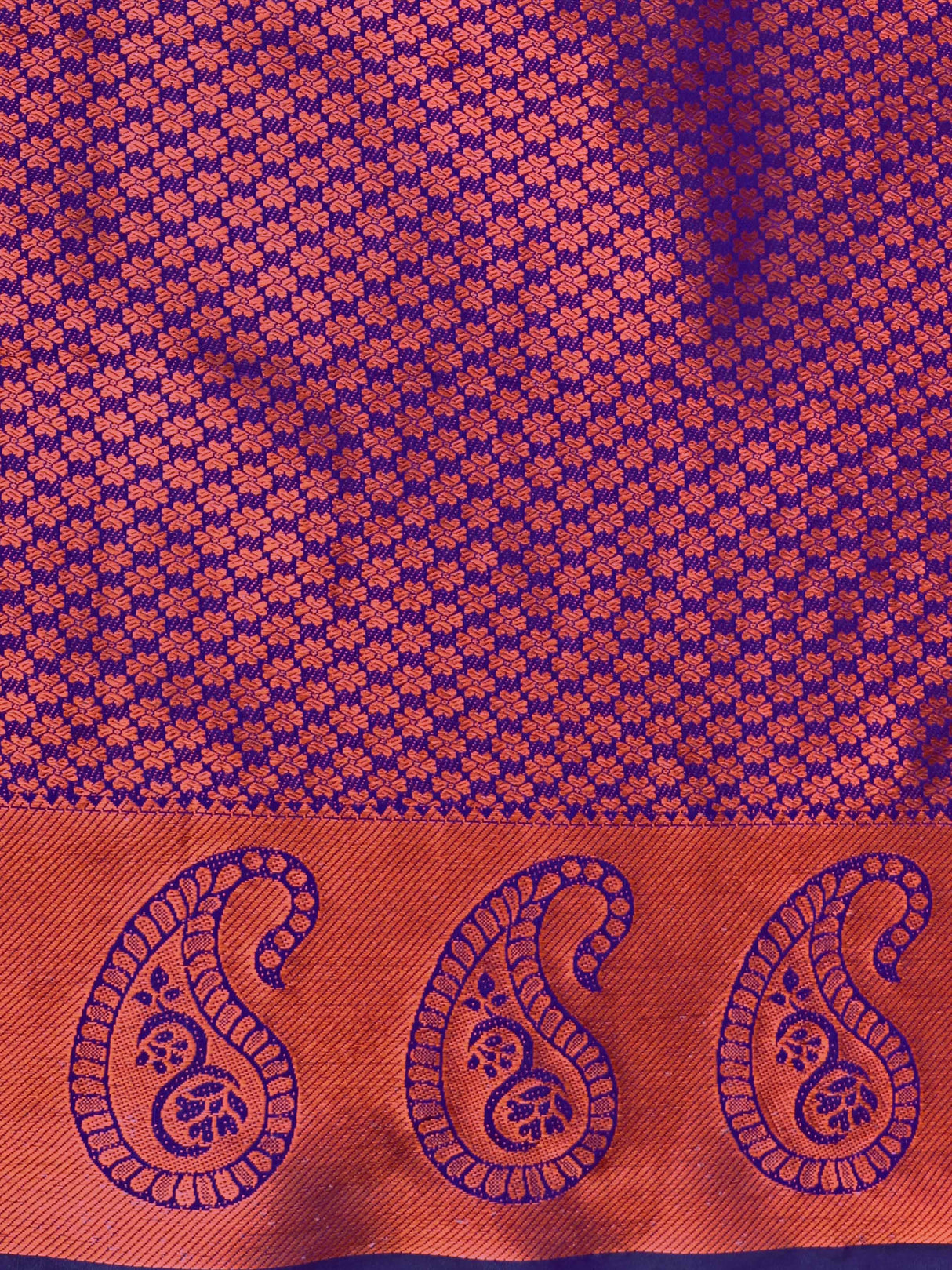 Mimosa Womens Art Silk Saree Kanjivaram Violet Color