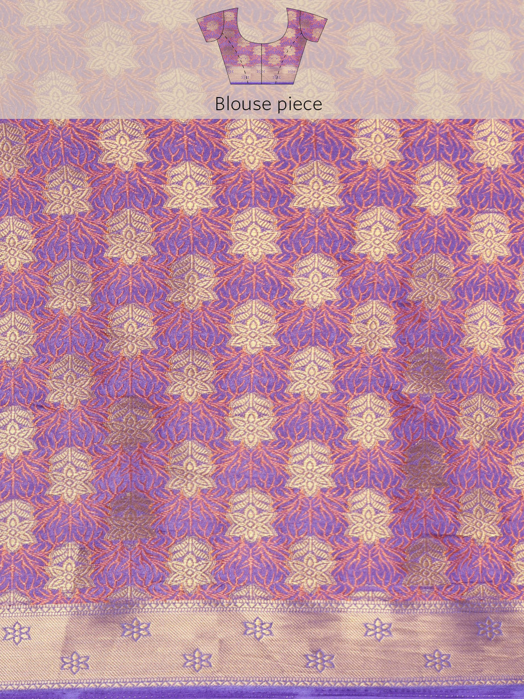 Mimosa Womens Art Silk Saree Kanjivaram Violet Color