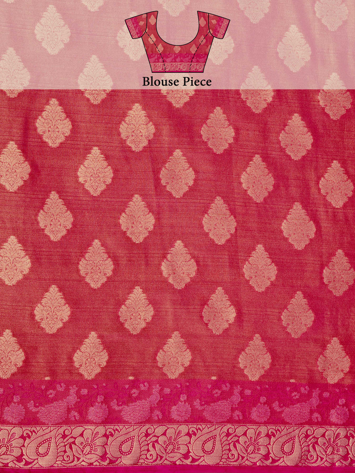 Mimosa Women's Woven Design Kanjivaram Style Art Silk Saree With Blouse Piece : SA0000393ANFREE