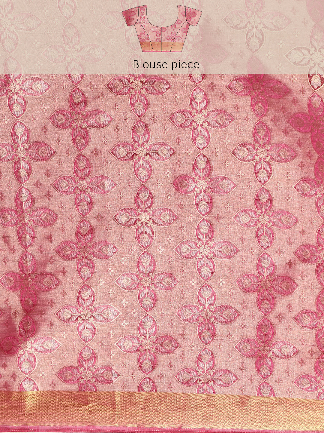 Mimosa Womens Art Silk Saree Banarasi Pista Color