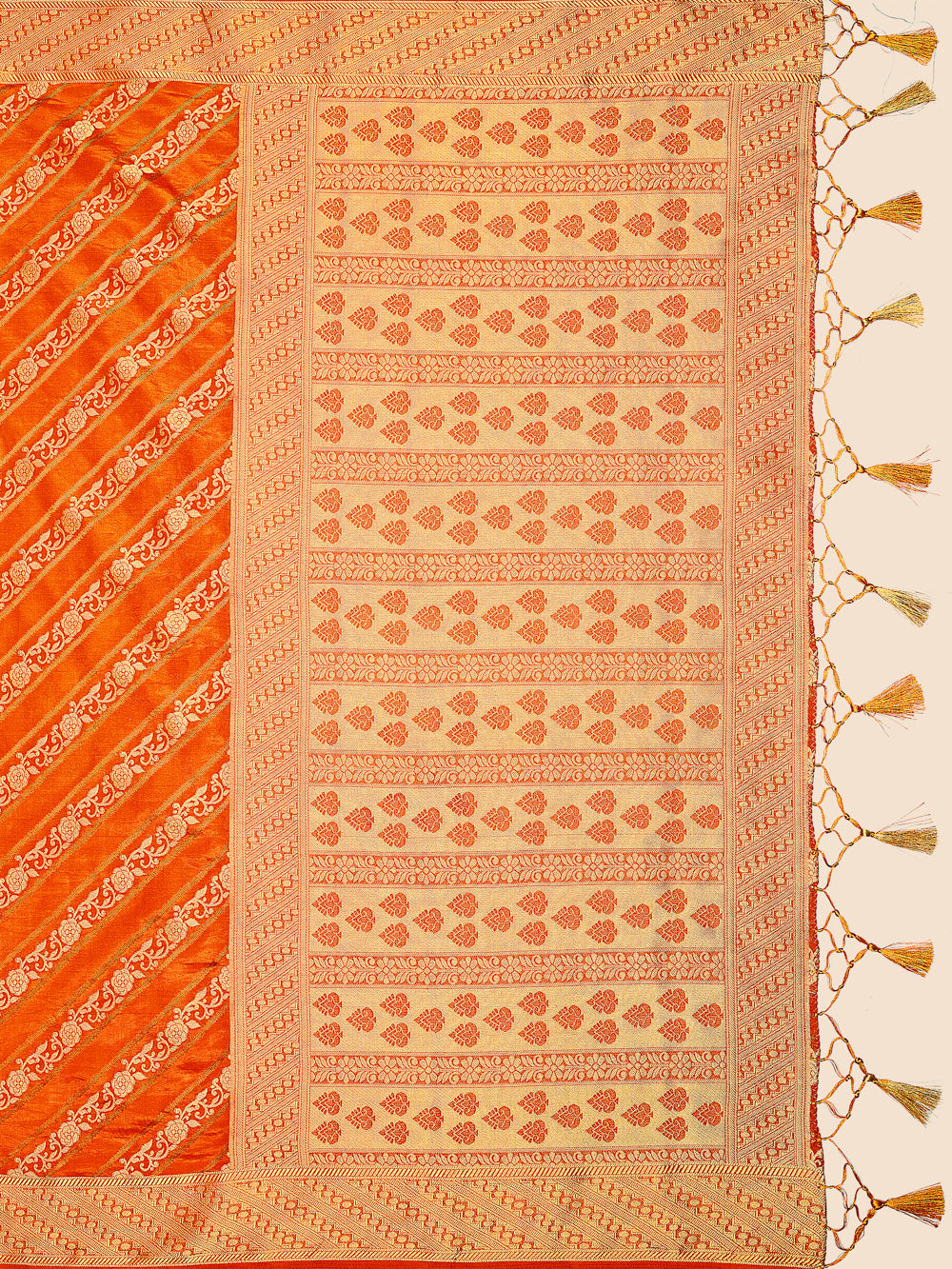 Mimosa Womens Art Silk Saree Kanjivaram Mustard Color