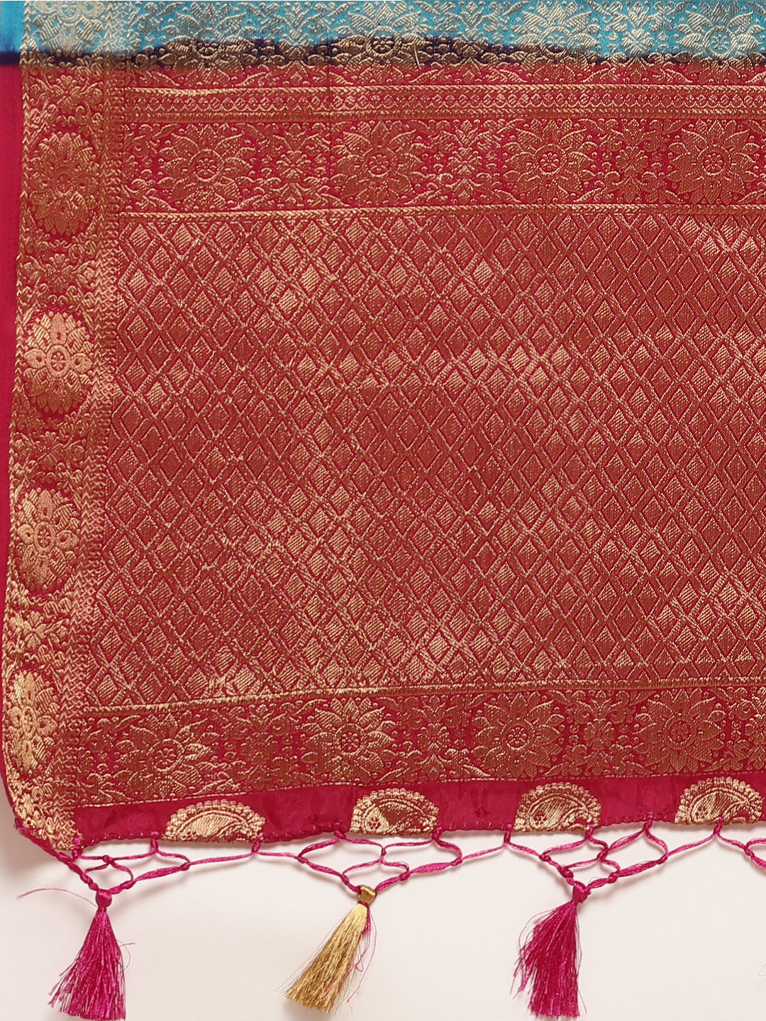 Mimosa Womens Art Silk Saree Kanjivaram Peach Color