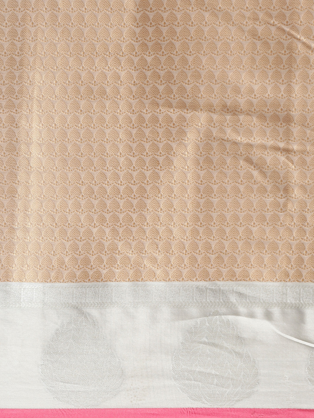 Mimosa Womens Art Silk Saree Banarasi style Chiku Color