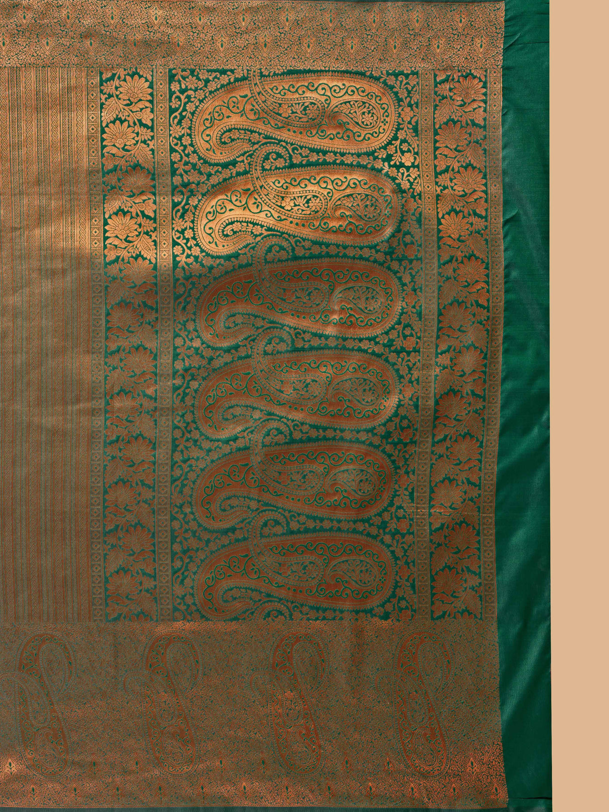 Mimosa Women's Woven Design Kanjivaram Style Art Silk Saree With Blouse Piece : SA00001376GRNFREE