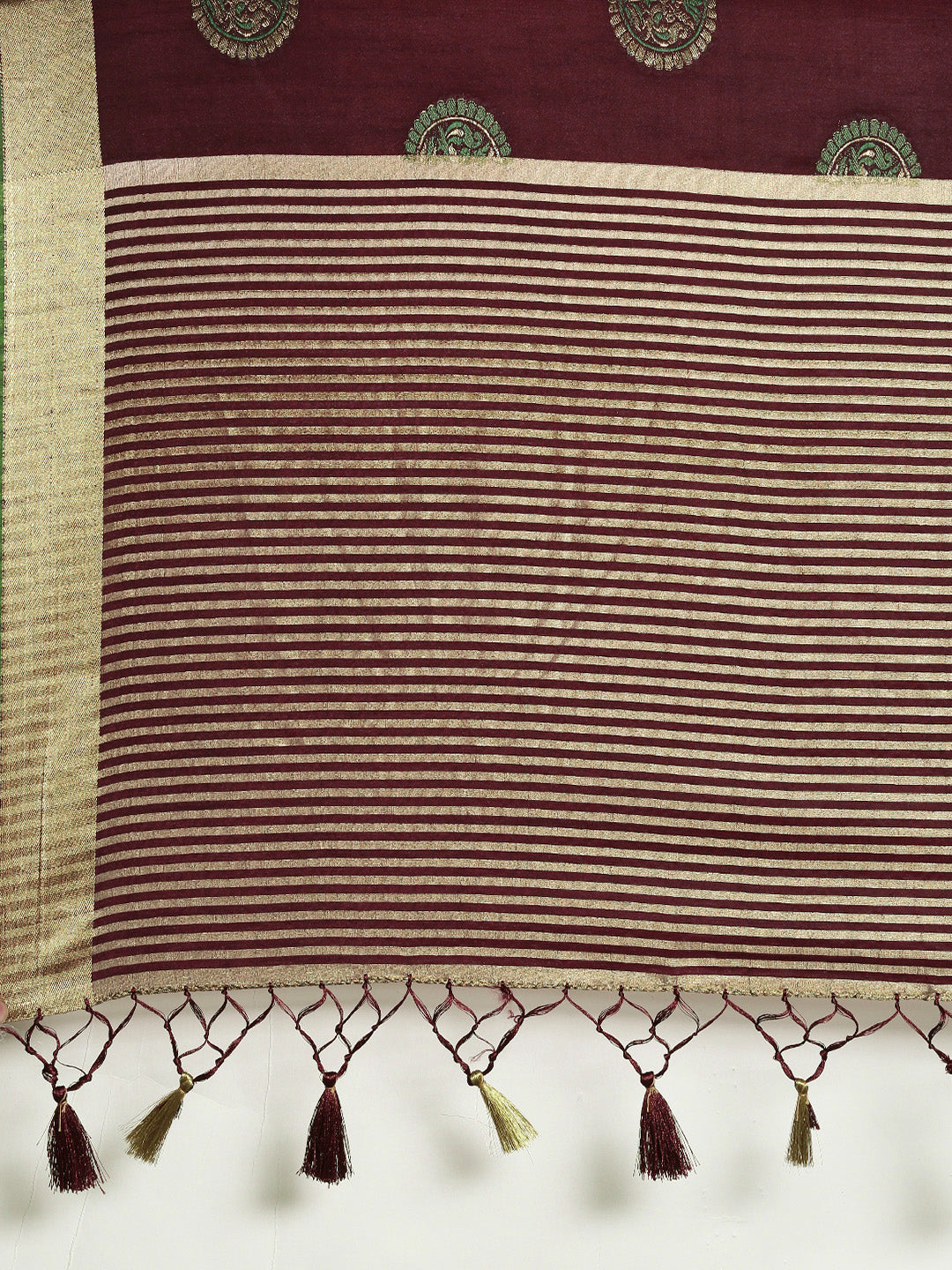 Mimosa Womens Art Silk Saree Kanjivaram Chocolate Color