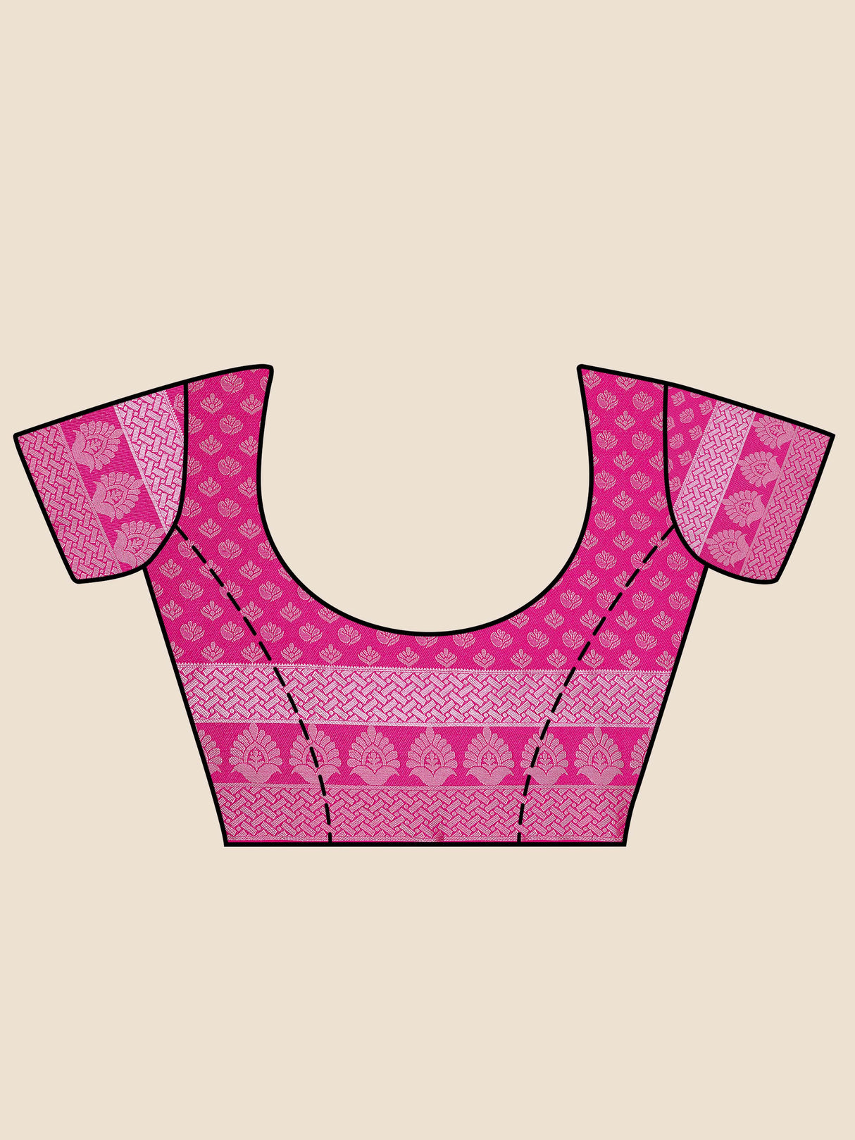 Mimosa Womens Art Silk Saree Kanjivaram Peach Color