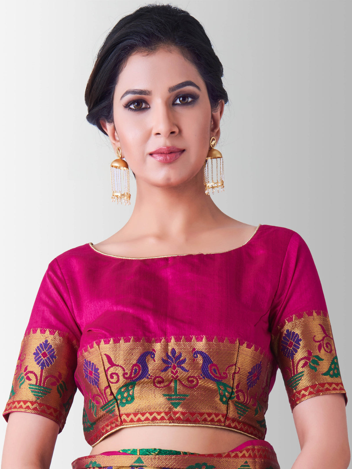 Mimosa Womens Art Silk Saree Kanjivaram Liril Color