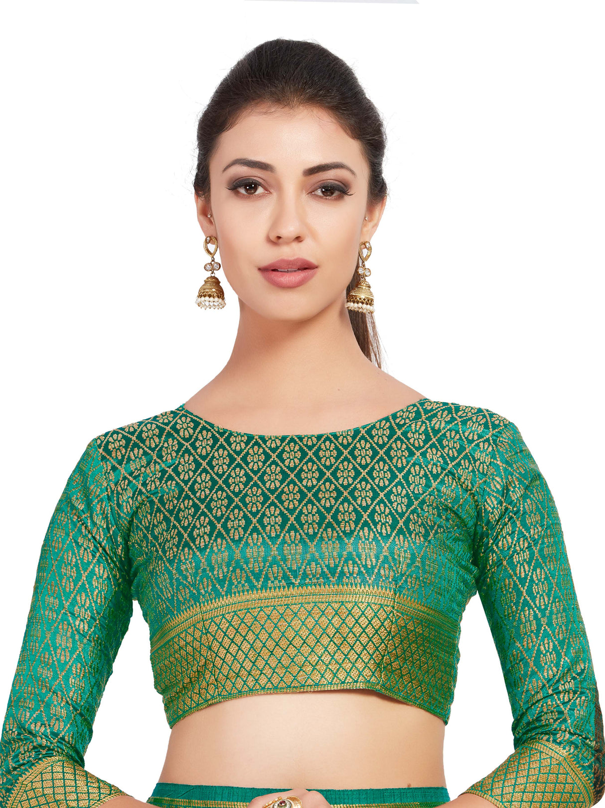 Mimosa Womens Art Silk Saree Kanjivaram Rama Color