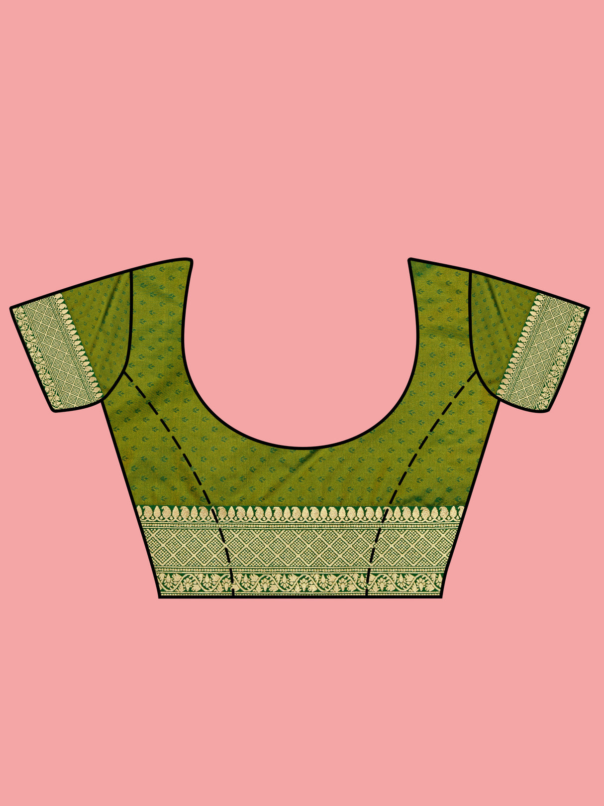 Mimosa Women's Woven Design Paithani Style Art Silk Saree With Blouse Piece : SA00001350GDFREE