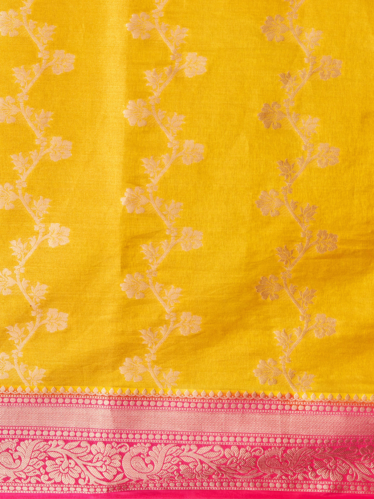 Mimosa Women's Woven Design Kanjivaram Style Art Silk Saree With Blouse Piece : SA0000394GDFREE