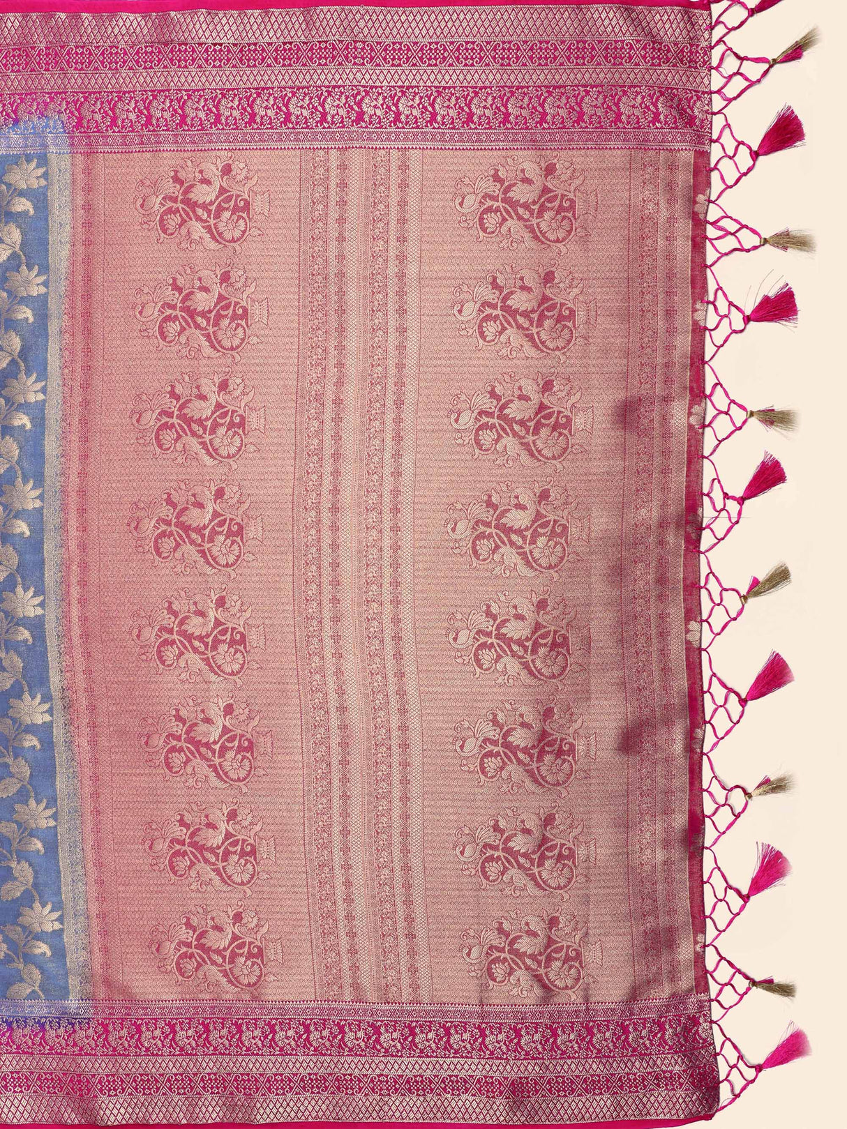 Mimosa Womens Art Silk Saree Kanjivaram Royal Blue Color