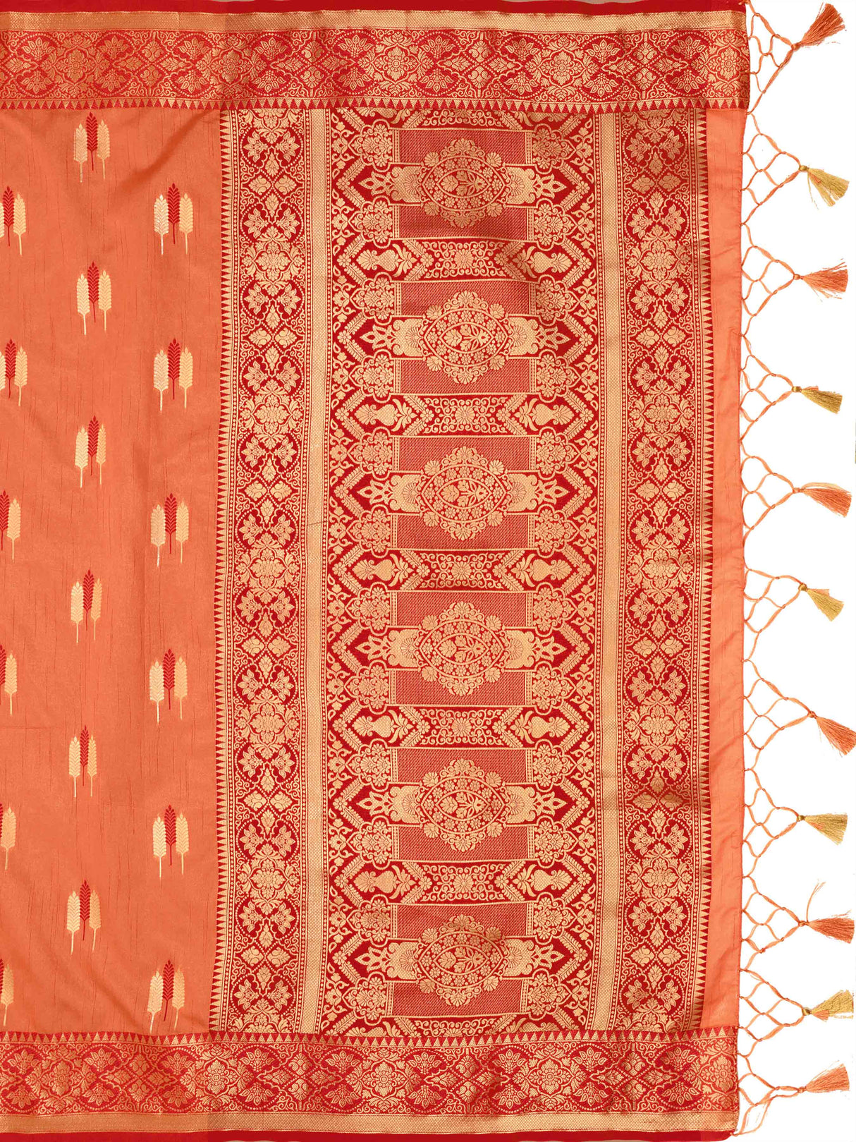 Mimosa Women's Woven Design Bishnupur Art Silk Saree With Blouse Piece : SA0000867OR