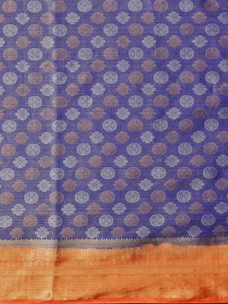 Mimosa Women's Woven Design Kanjivaram Style Art Silk Saree With Blouse Piece : SA0000410RBFREE