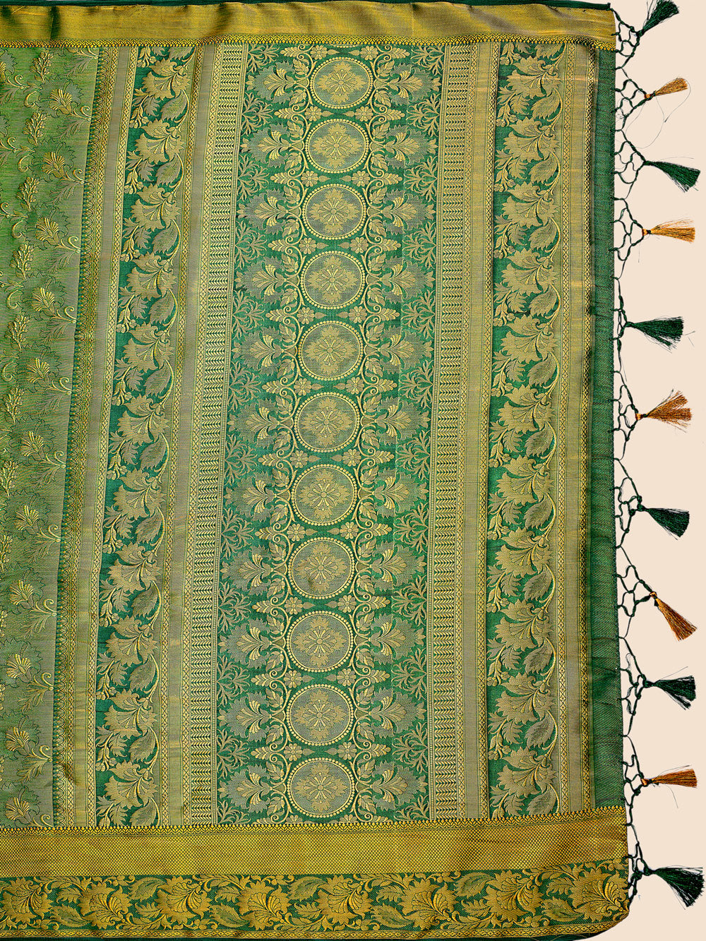 Mimosa Womens Art Silk Saree Kanjivaram Rama Color