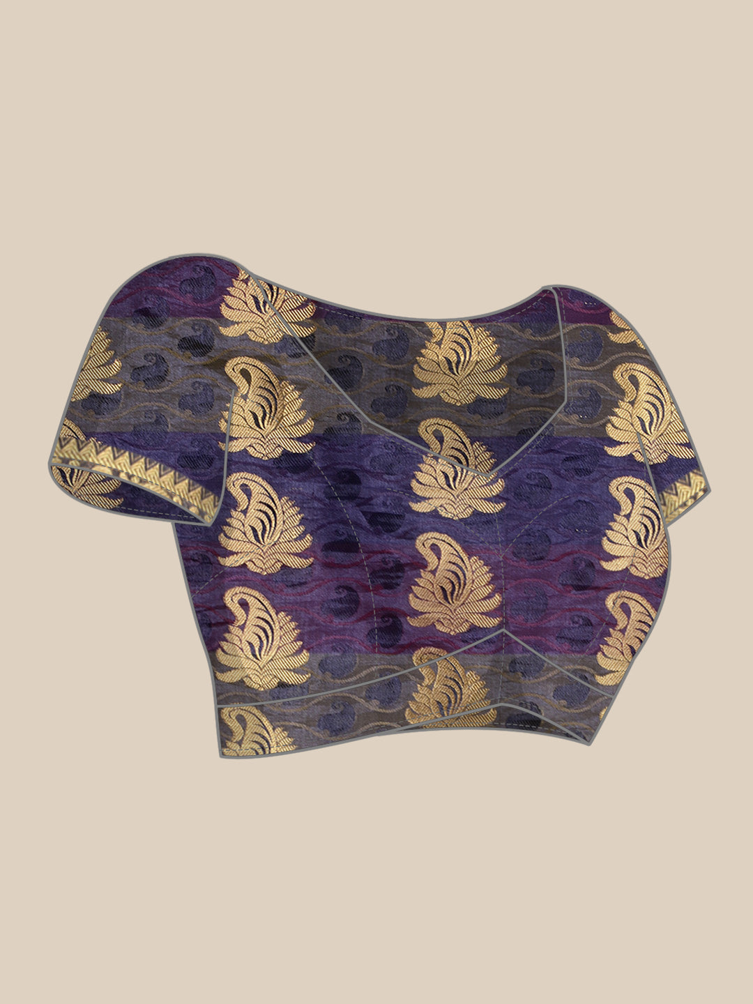 Mimosa Womens Art Silk Saree Kanjivaram Navy Blue Color