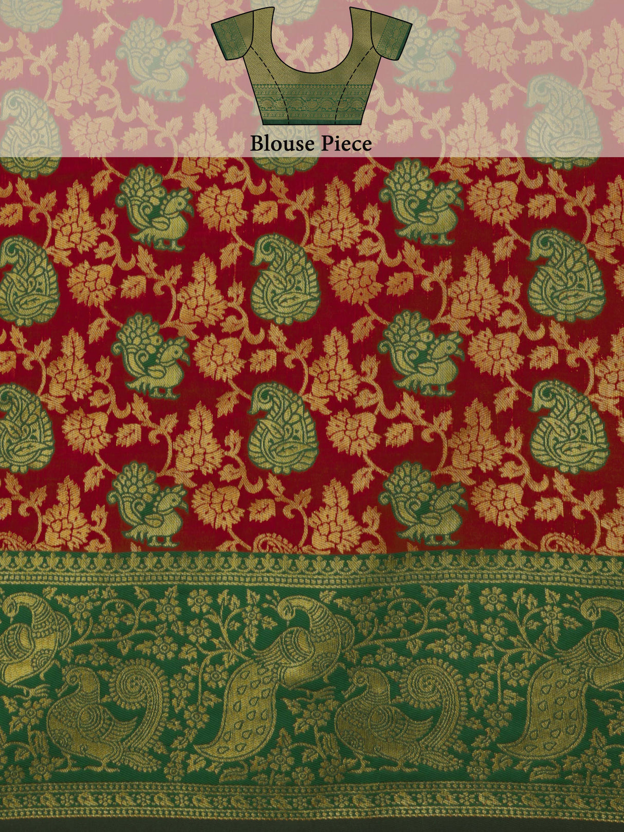 Mimosa Women's Woven Design Kanjivaram Art Silk Saree With Blouse Piece : SA0000890MR