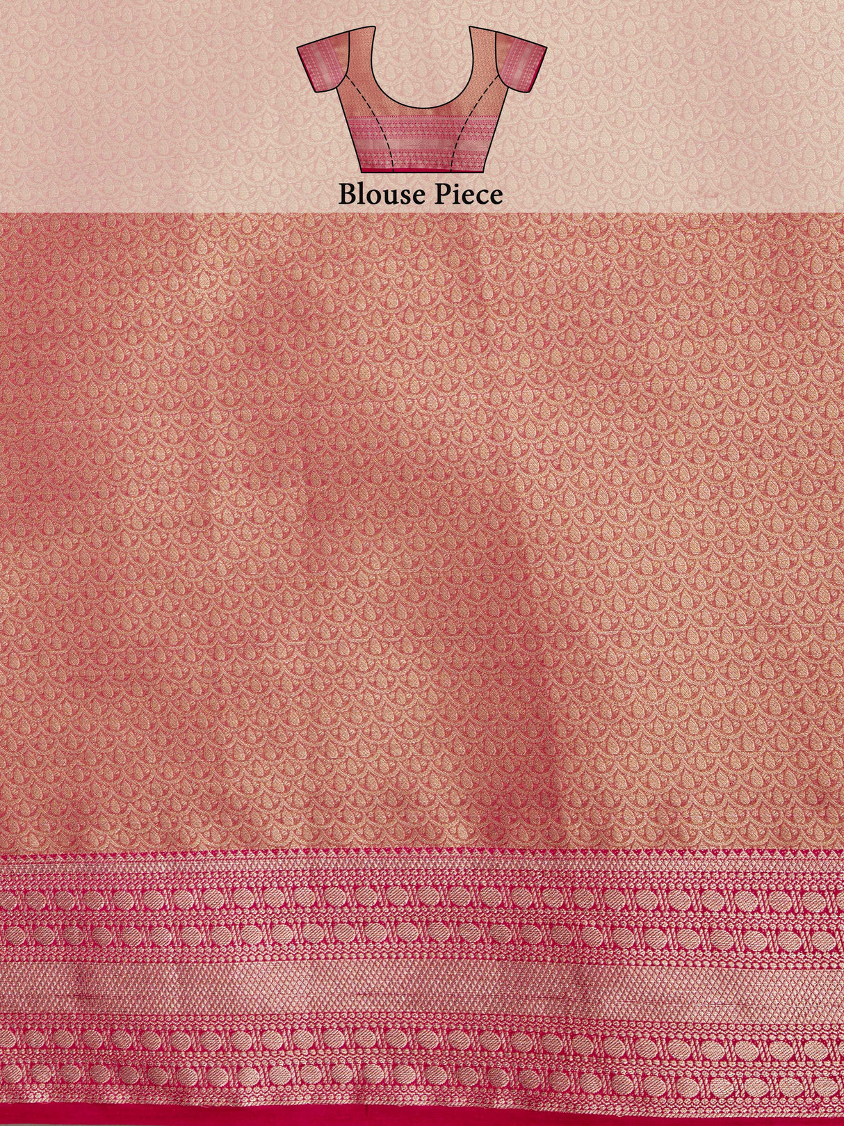 Mimosa Women's Woven Design Kanjivaram Style Art Silk Saree With Blouse Piece : SA0000376ORFREE