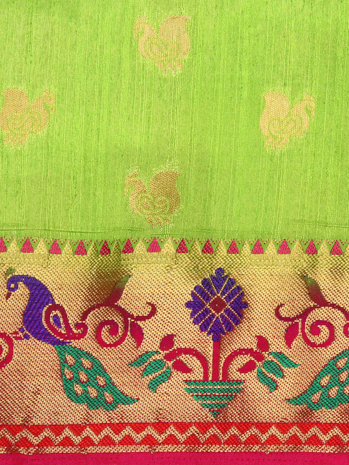 Mimosa Womens Art Silk Saree Kanjivaram Liril Color