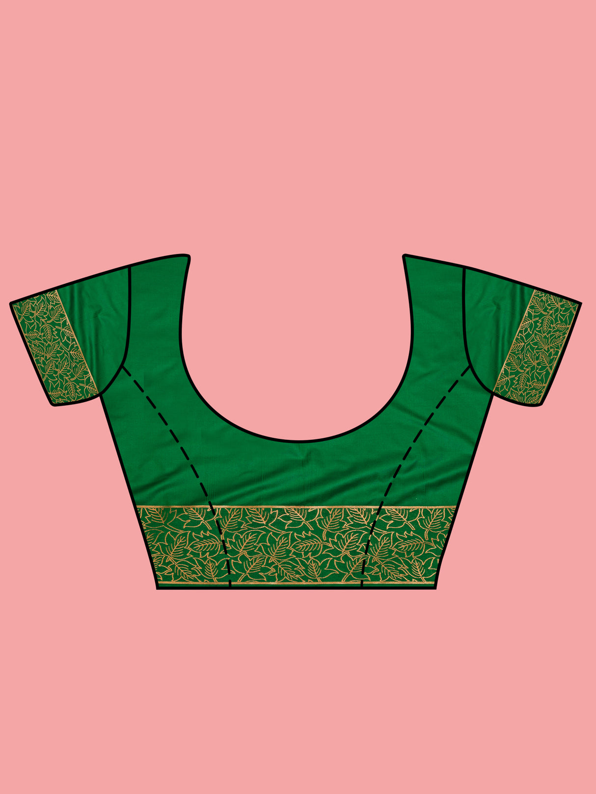 Mimosa Women's Woven Design Kanjivaram Style Art Silk Saree With Blouse Piece : SA00001348GRNFREE