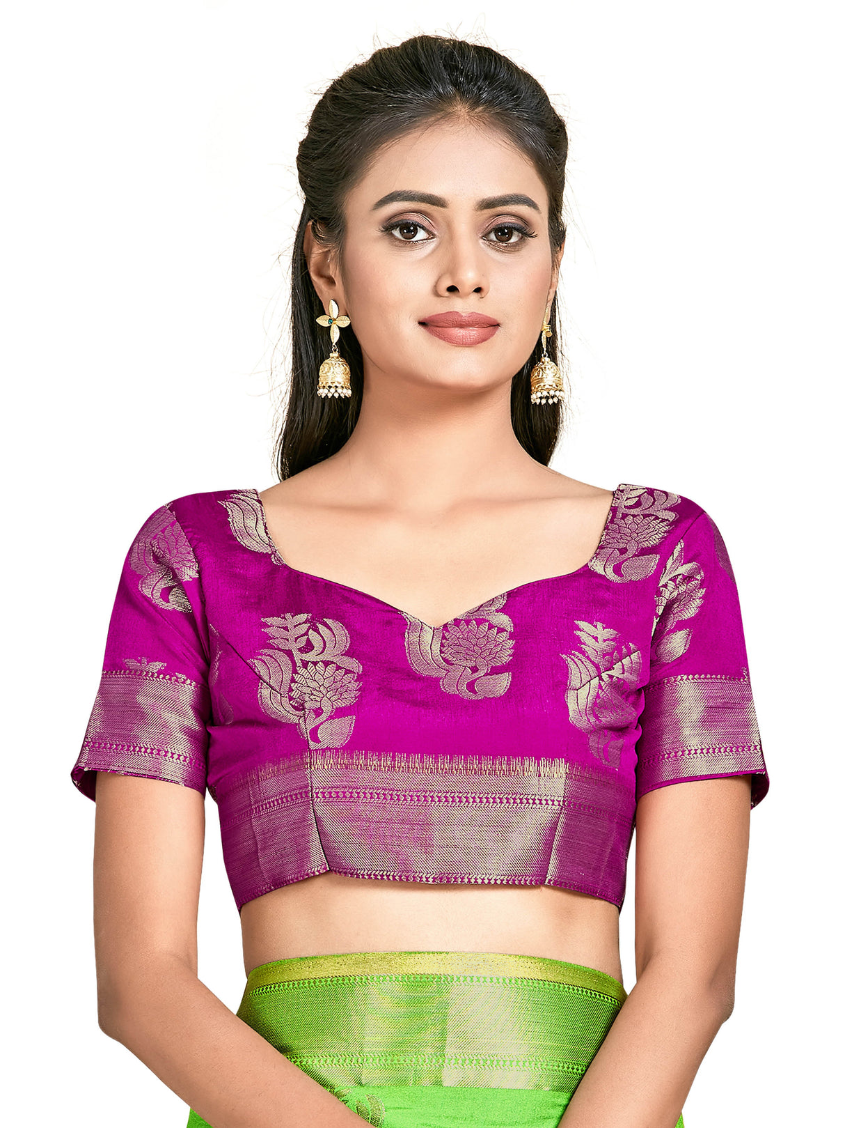 Mimosa Womens Art Silk Saree Kanjivaram Liril Color