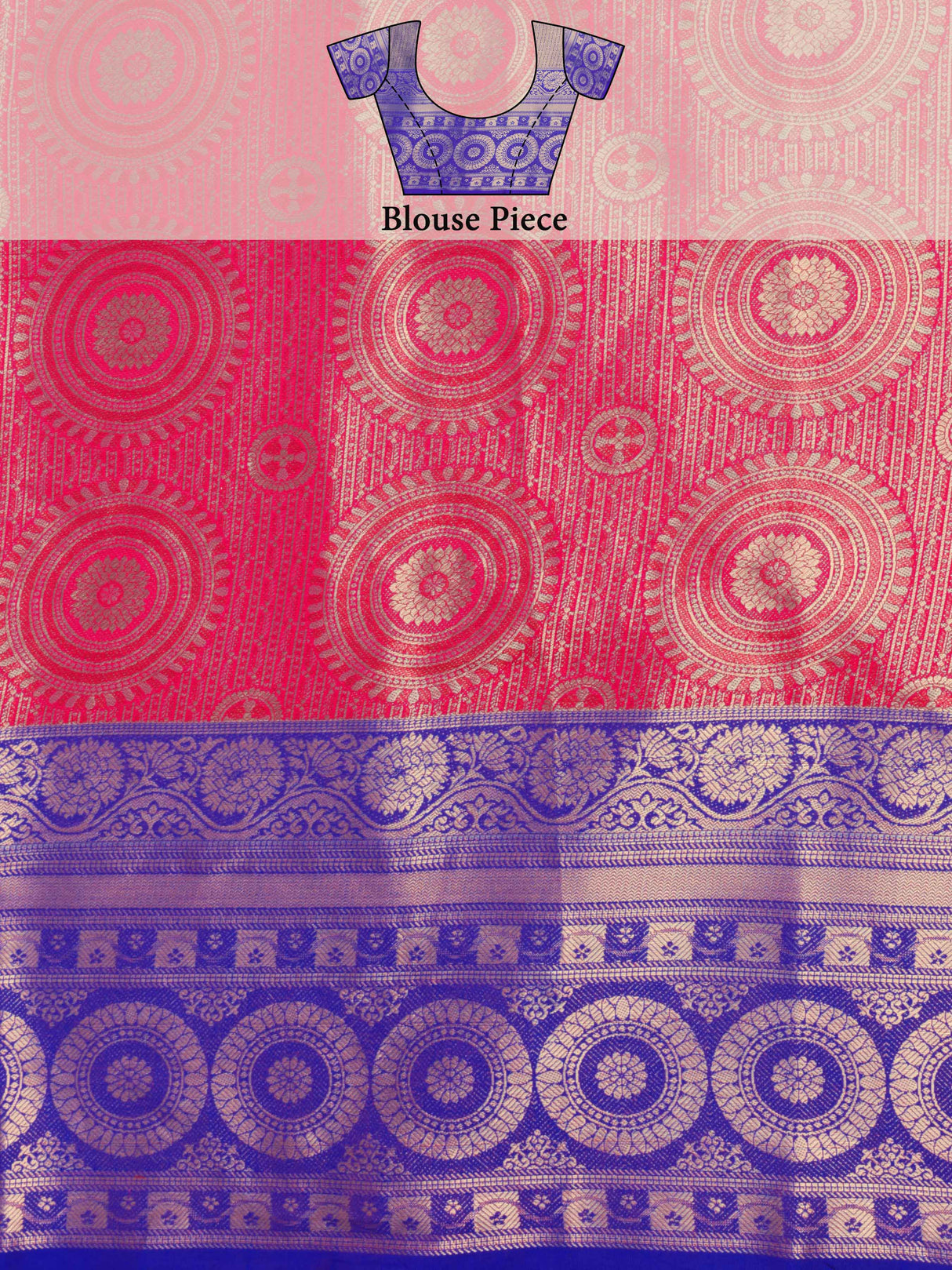 Mimosa Women's Woven Design Kanjivaram Art Silk Saree With Blouse Piece : SA0000912RN