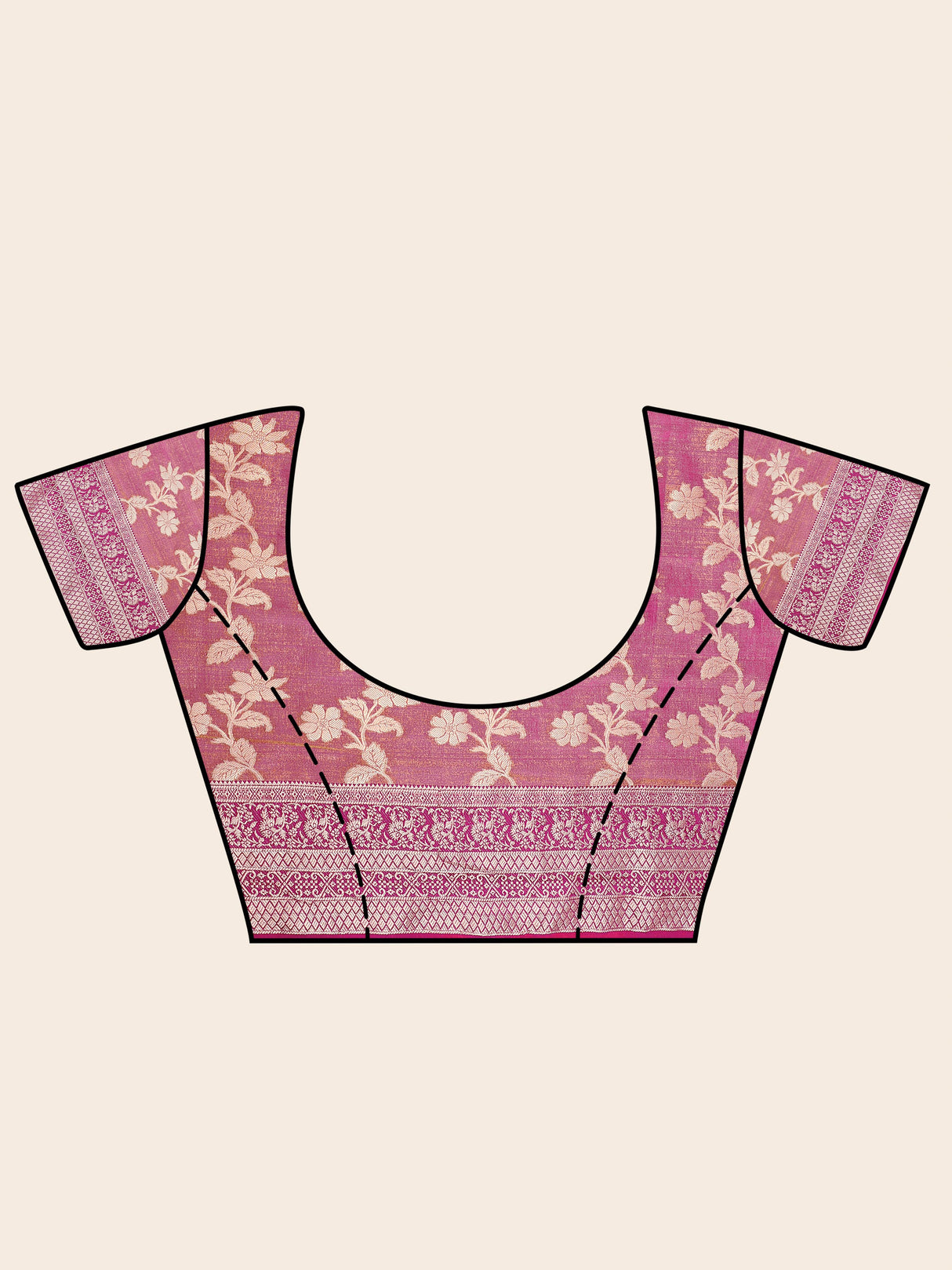 Mimosa Womens Art Silk Saree Kanjivaram Pink Color