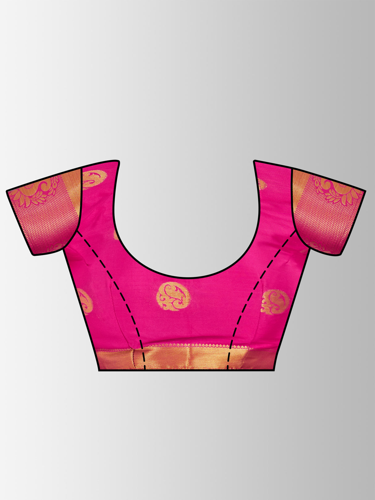 Mimosa Womens Crepe Saree Mysore Silk Rani Color