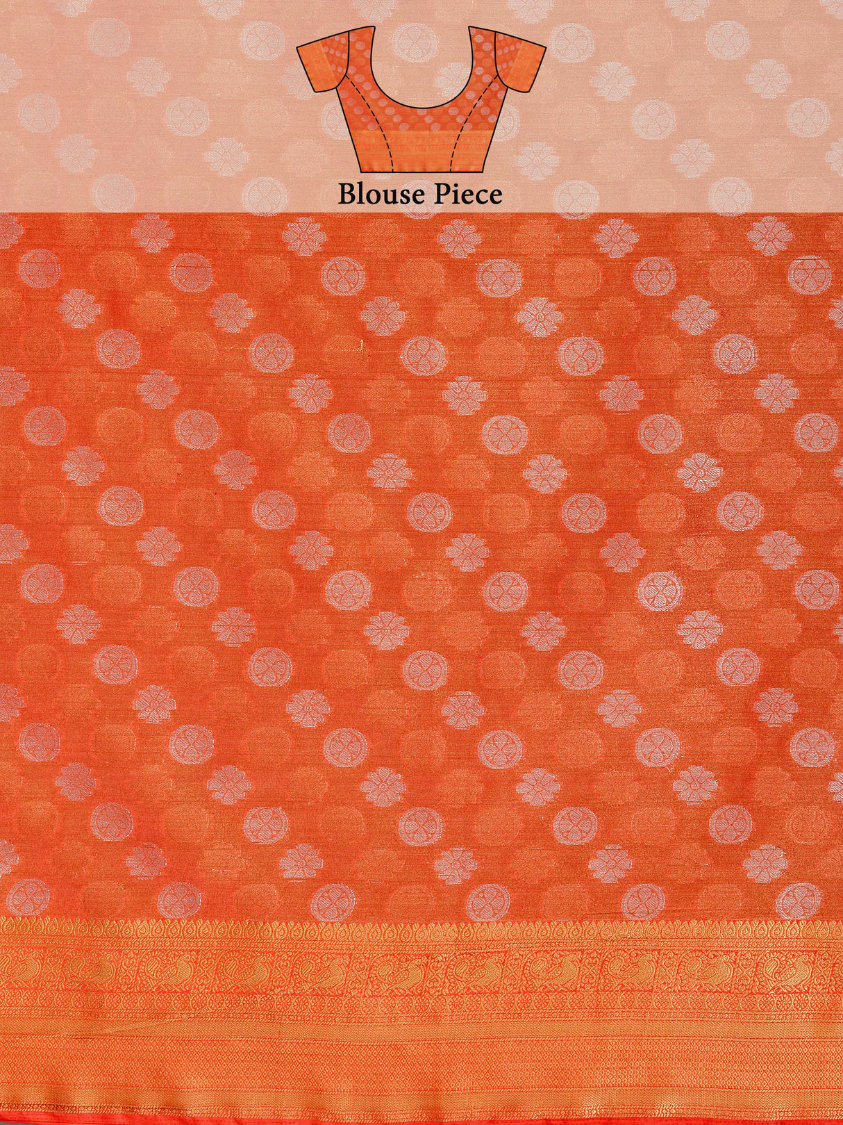 Mimosa Women's Woven Design Kanjivaram Style Art Silk Saree With Blouse Piece : SA0000410ANFREE