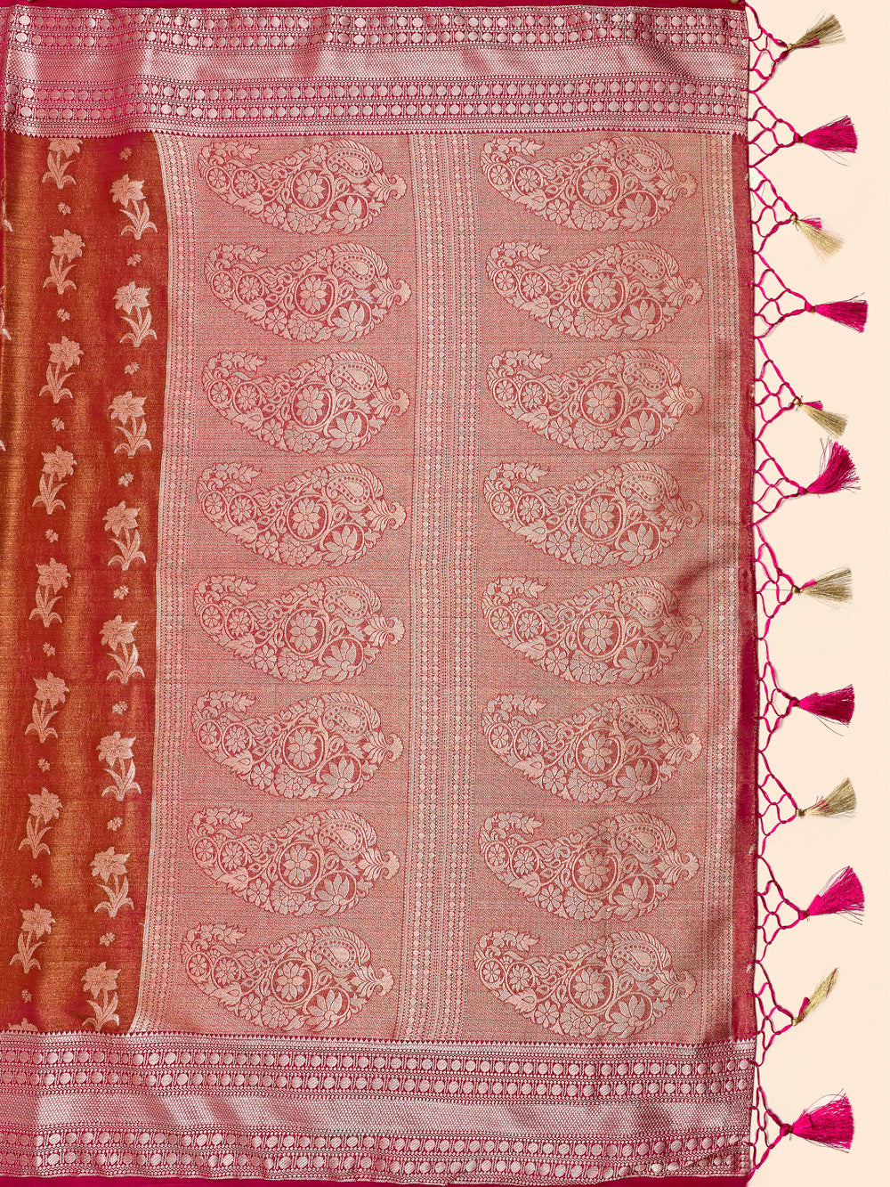 Mimosa Womens Art Silk Saree Kanjivaram Maroon Color