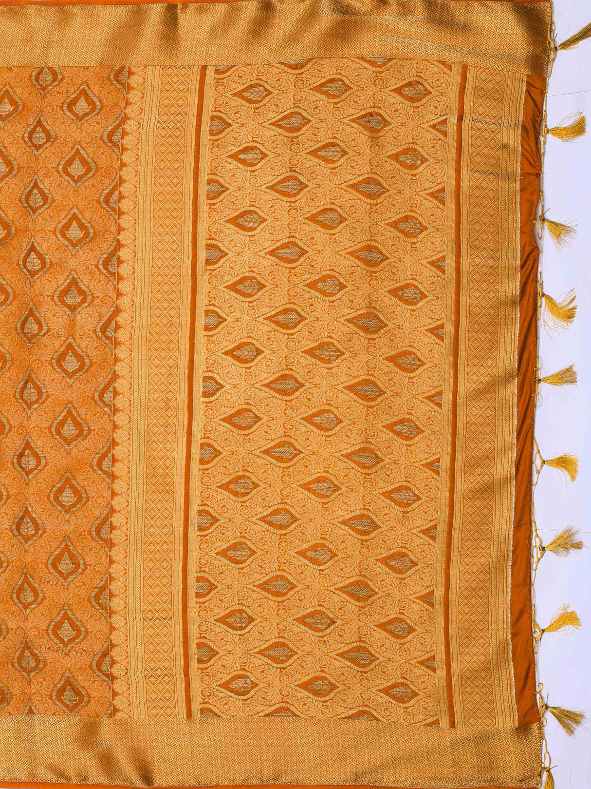 Mimosa Womens Art Silk Saree Kanjivaram Mustard Color