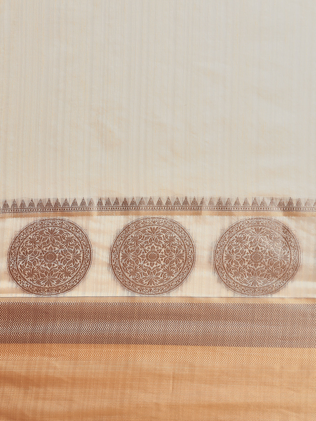 Mimosa Women's Woven Design Kasavu Art Silk Saree With Blouse Piece : SA00001193CRFREE