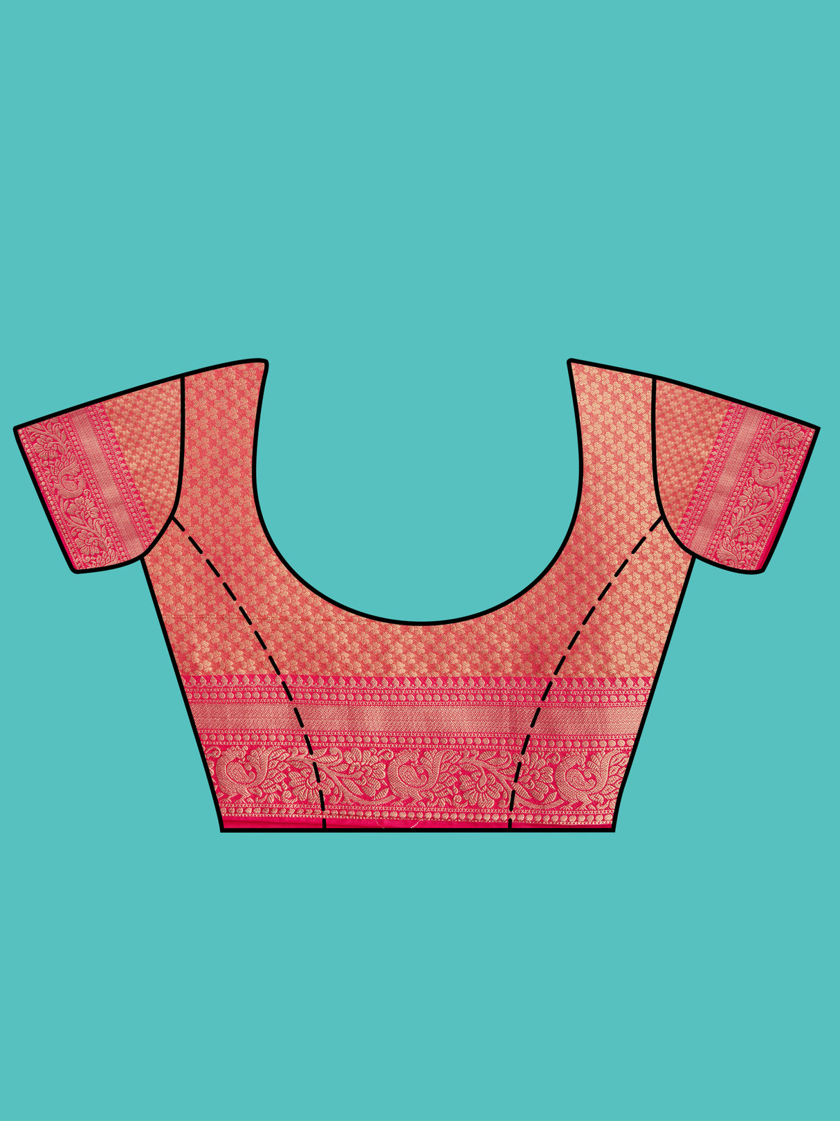 Mimosa Women's Woven Design Kanjivaram Style Art Silk Saree With Blouse Piece : SA0000394GDFREE