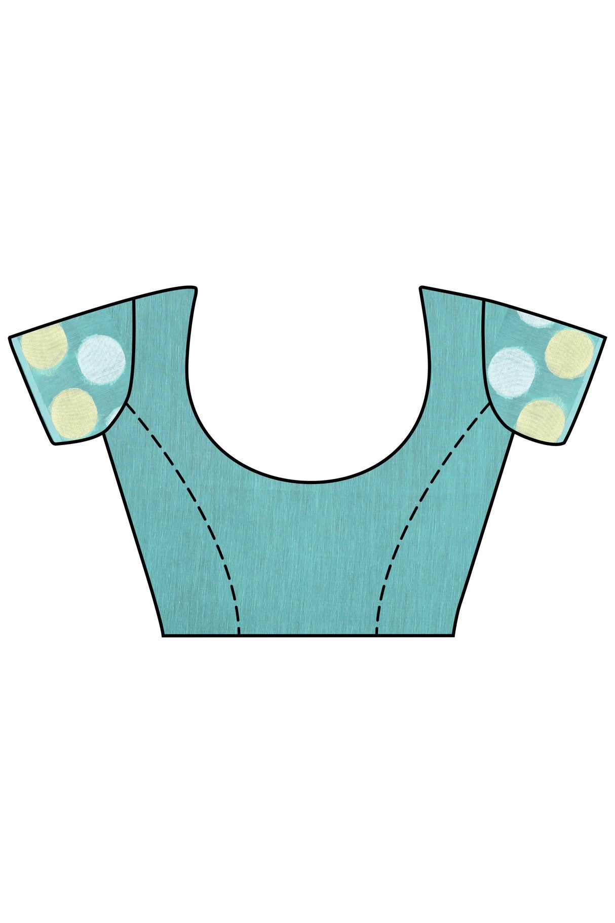 Mimosa Womens Cotton Saree Kanjivaram style Rama Color