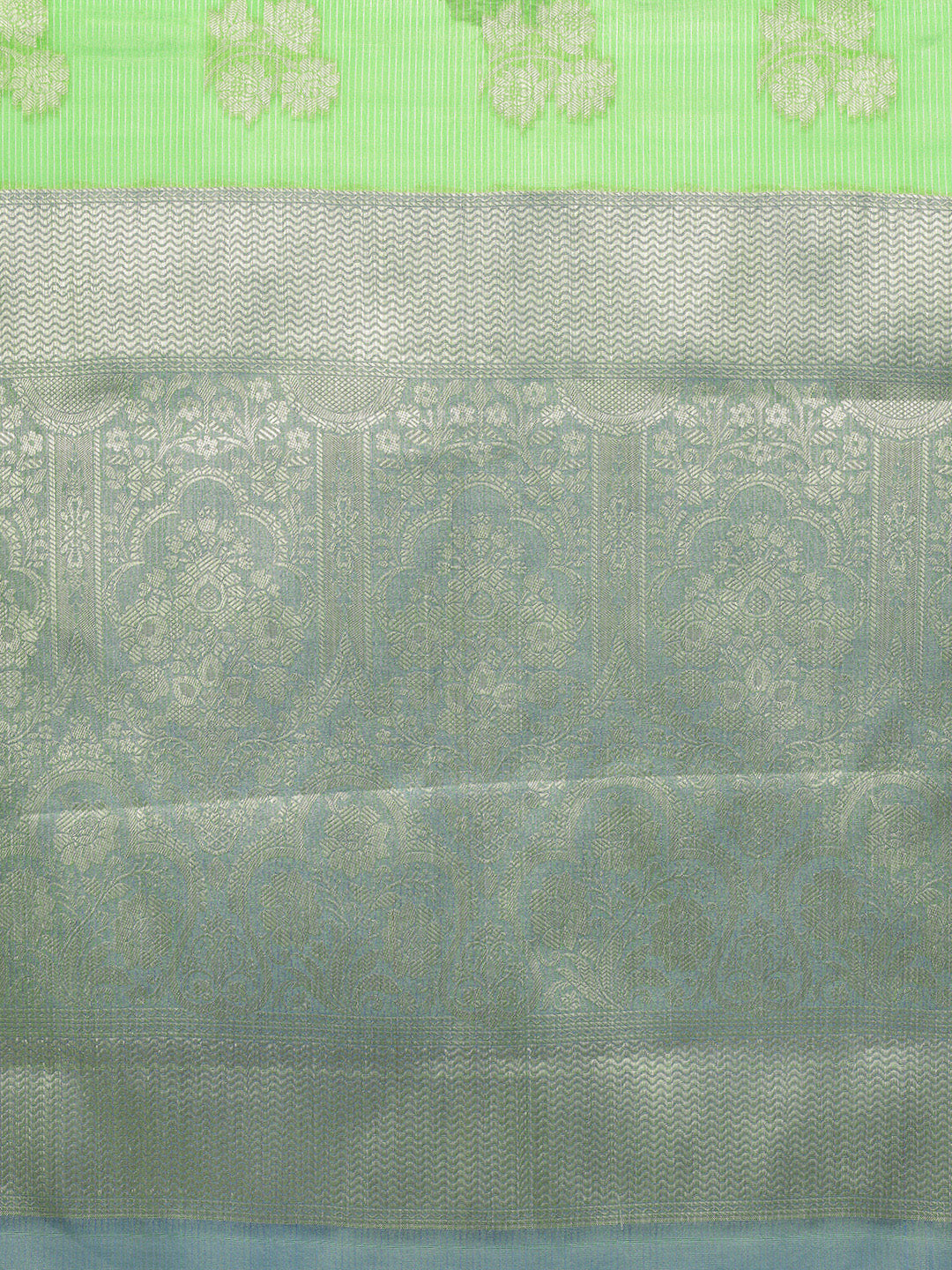 Mimosa Womens Art Silk Saree Kanjivaram Parootgreen Color