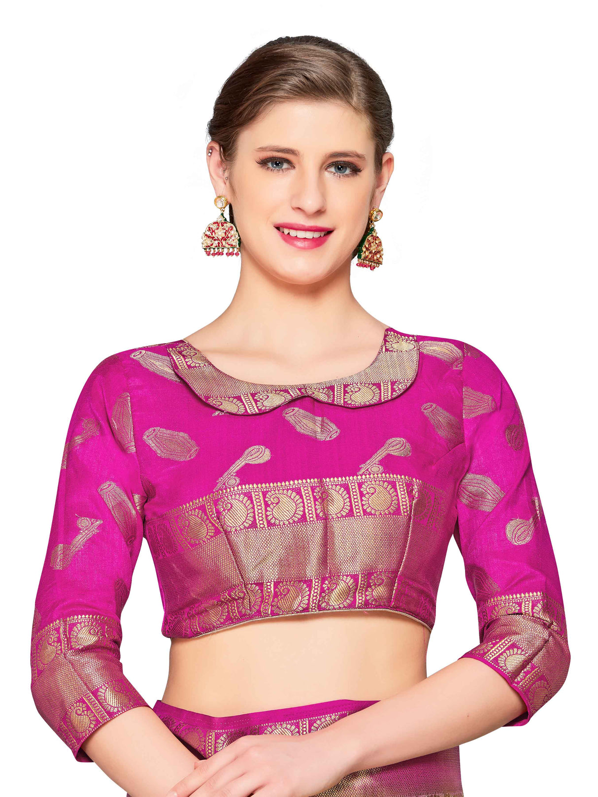 Mimosa Womens Art Silk Saree Kanjivaram Olive Color