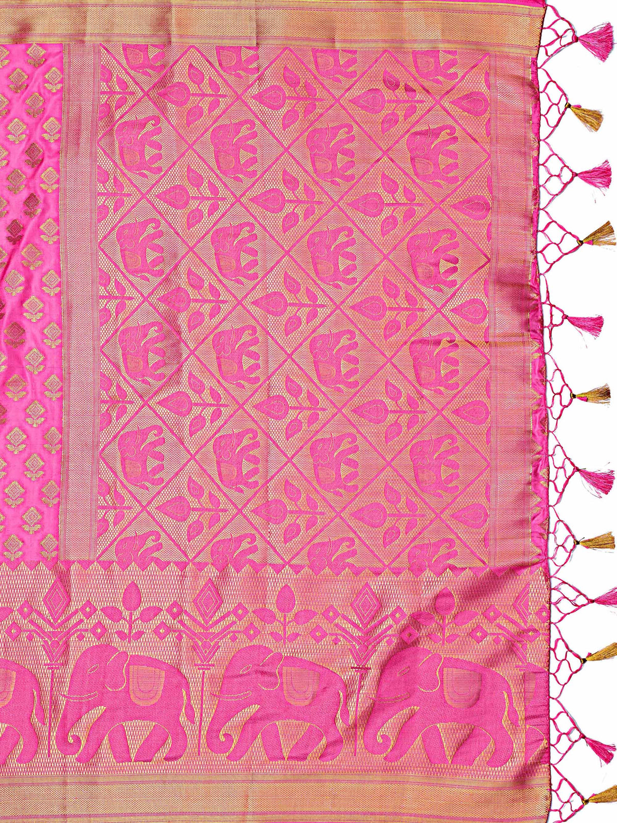 Mimosa Womens Art Silk Saree Kanjivaram Gajjari Color