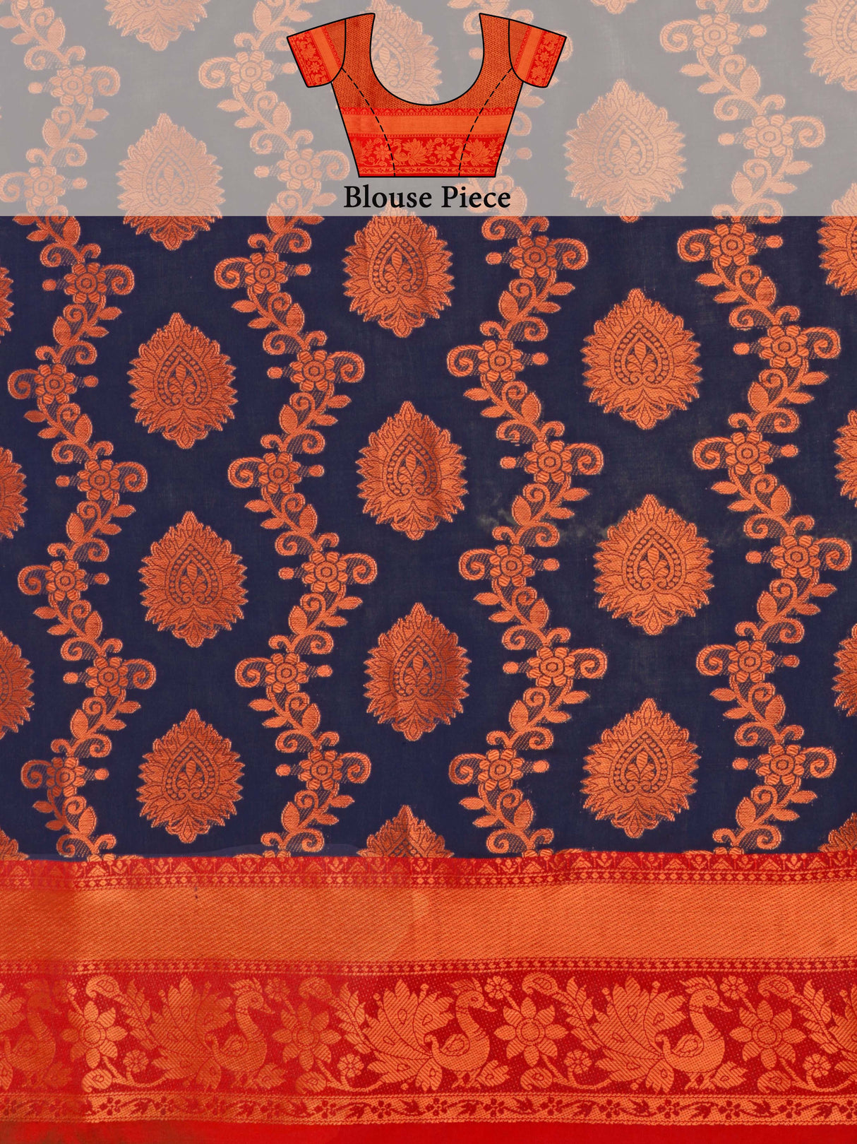 Mimosa Women's Woven Design Kanjivaram Art Silk Saree With Blouse Piece : SA0000913NV