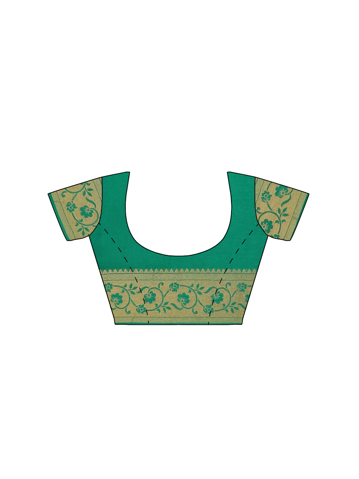 Mimosa Womens Art Silk Saree Patola Royal Blue Color